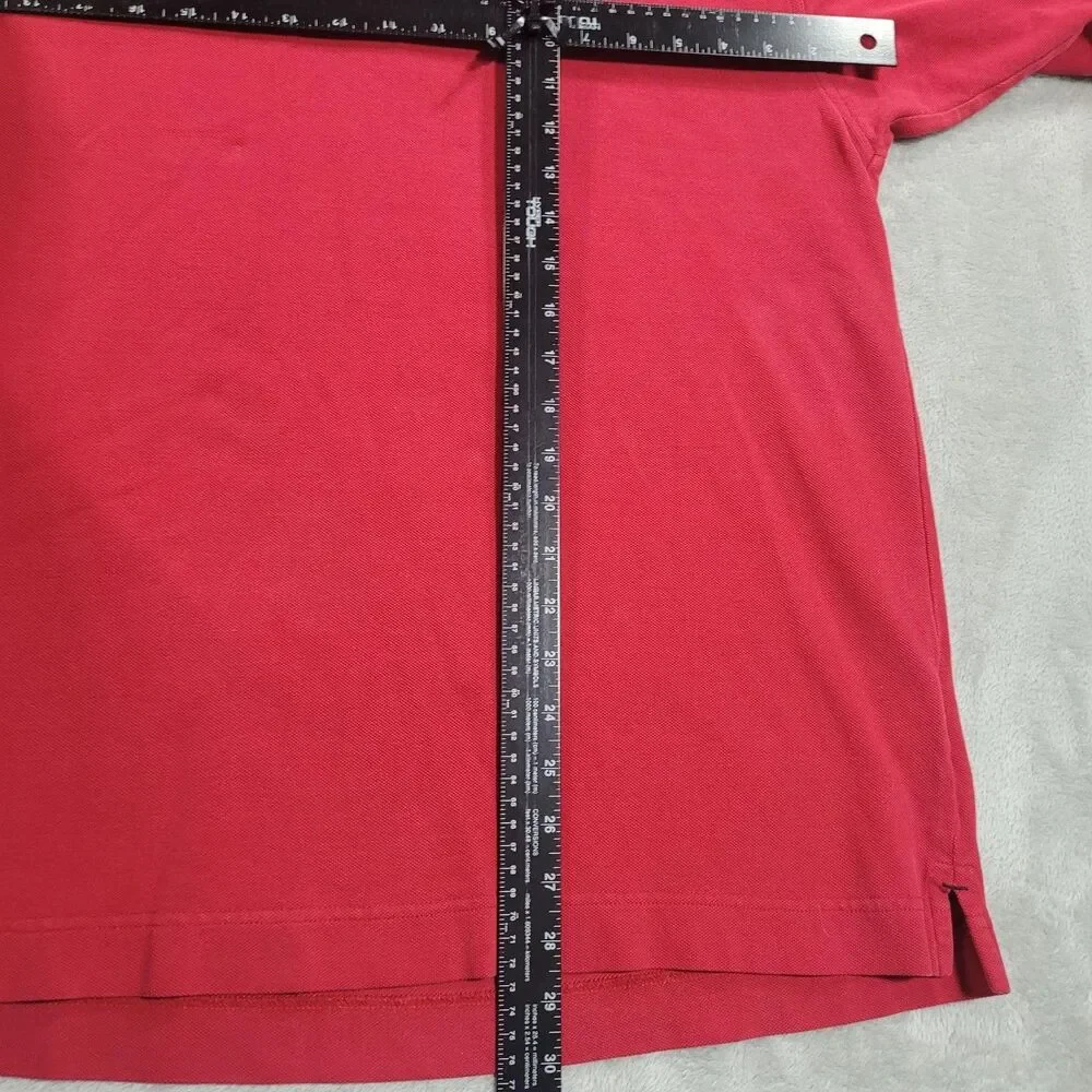 Cutter & Buck Pinehurst 1895 Polo Shirt Mens Large Red Golf Cotton Knit Logo